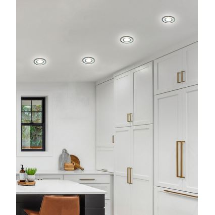 LED infälld taklampa EYE 1xGU10/50W + LED/3W/230V
