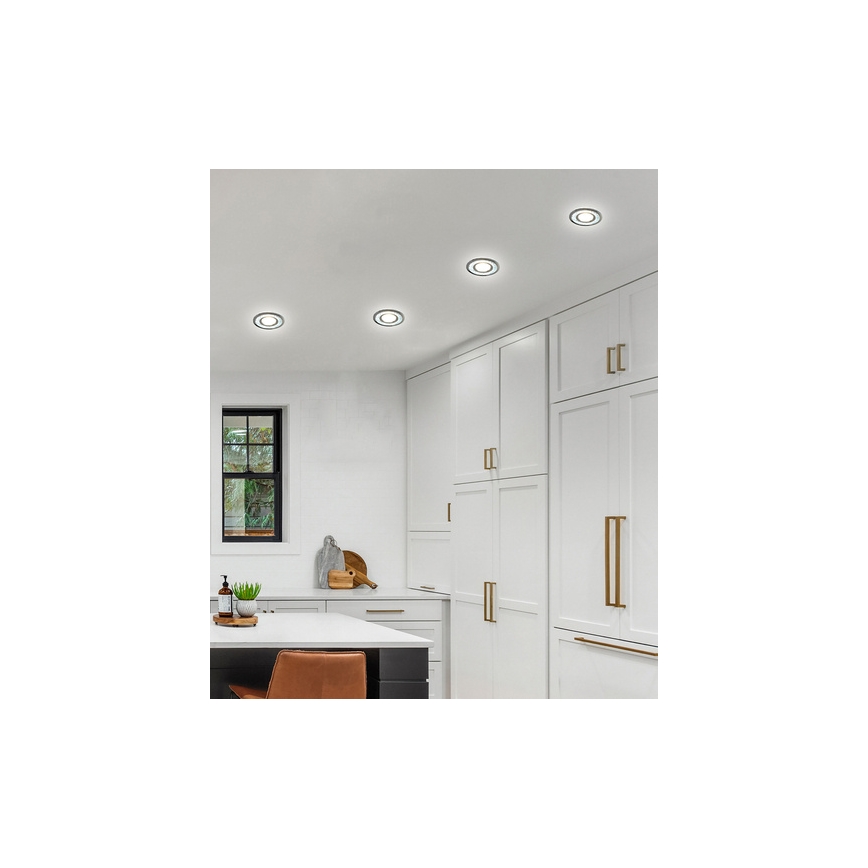 LED infälld taklampa EYE 1xGU10/50W + LED/3W/230V