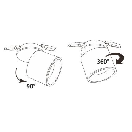 LED Infälld spotlight HARON LED/20W/230V vit