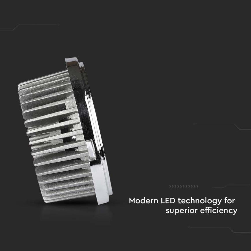 LED Infälld spotlight LED/20W/230V 4000K 40°/20° diameter 11 cm skinande krom