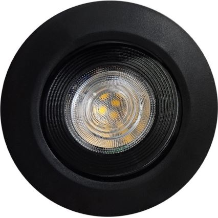 LED Infälld/ytmonterad spotlight 2i1 LED/5W/230V 4200K diameter 9,3 cm svart