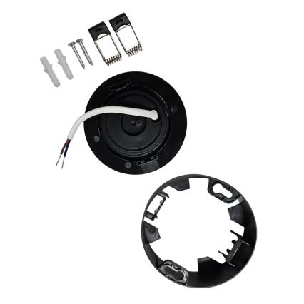 LED Infälld/ytmonterad spotlight 2i1 LED/5W/230V 4200K diameter 9,3 cm svart