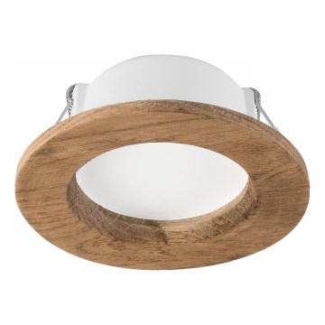 LED infälld spotlight WOODY SPOT LED/5,5W/230V 4000K valnöt Ø 10 cm