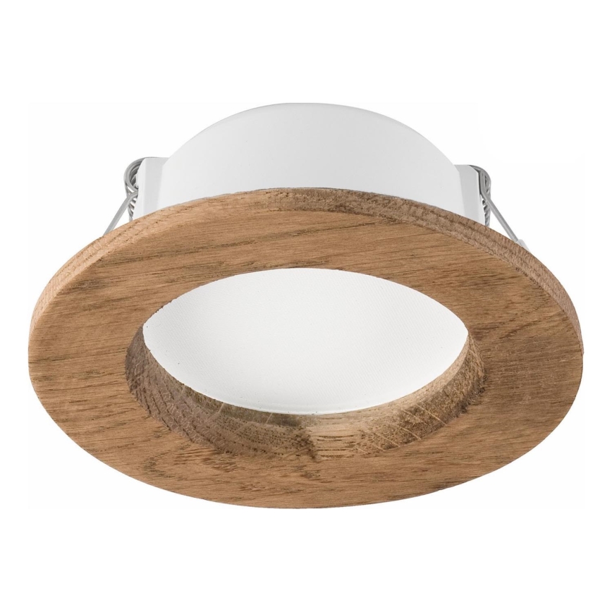 LED infälld spotlight WOODY SPOT LED/5,5W/230V 4000K valnöt Ø 10 cm