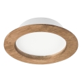 LED infälld takspot WOODY SPOT LED/12,5W/230V 3000K valnöt Ø 16 cm