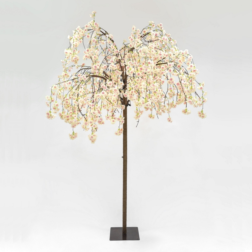 LED Jul dekorativ artificial trä CHERRY TREE 288xLED/230V 2,5 m körsbär