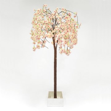 LED Jul dekorativ artificial trä CHERRY TREE 84xLED/230V 1,7 m körsbär