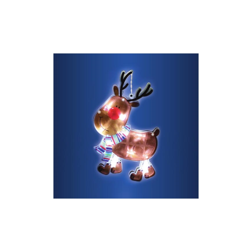LED Jul Fönsterdekoration 10xLED/3xAAA