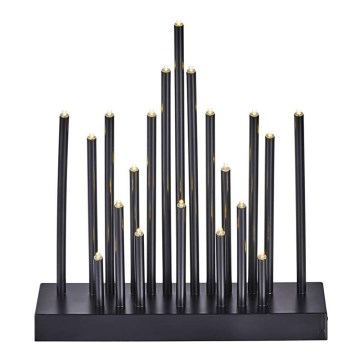 LED jul ljusstake  20xLED/3xAA svart 