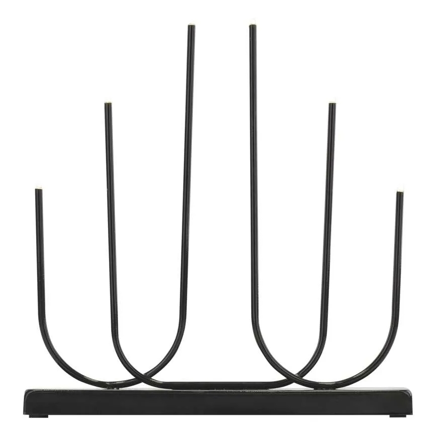 LED jul-ljusstake 6xLED/2xAA svart