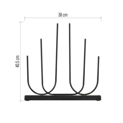 LED jul-ljusstake 6xLED/2xAA svart