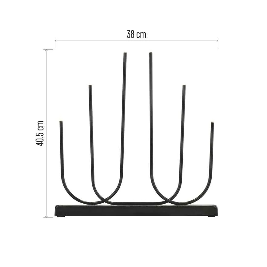 LED jul-ljusstake 6xLED/2xAA svart