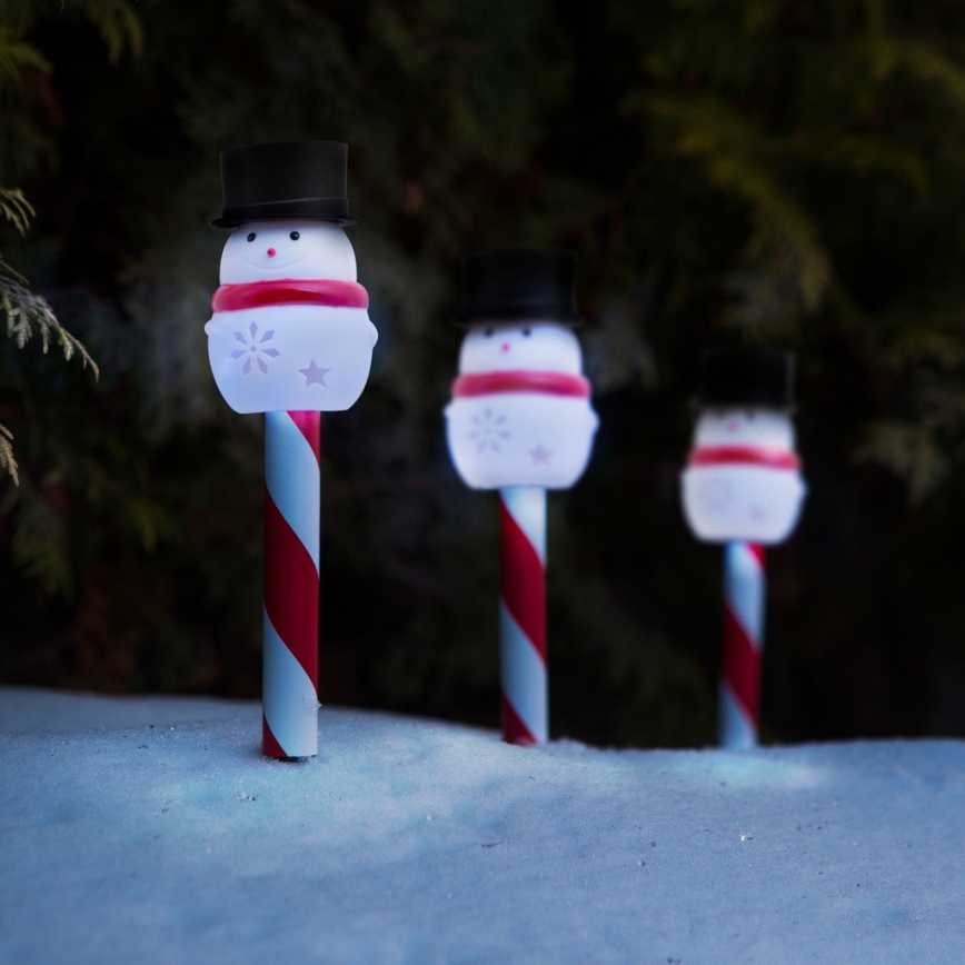 LED Jul solcellslampa LED/1,2V IP44 snögubbe