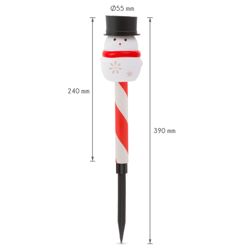 LED Jul solcellslampa LED/1,2V IP44 snögubbe