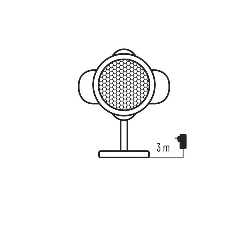 LED Jul utomhusprojektor LED/4W/230V IP44 vit