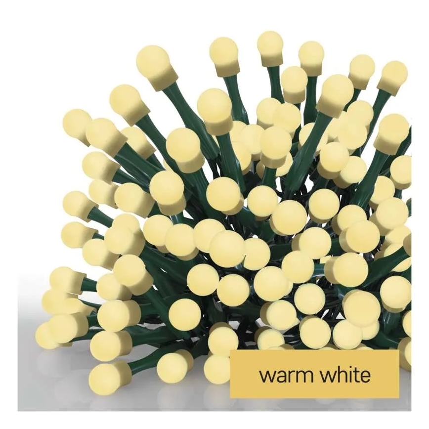 LED-julbelysning 300 LED/230 V/8 funktioner 35 m IP44 varmvit