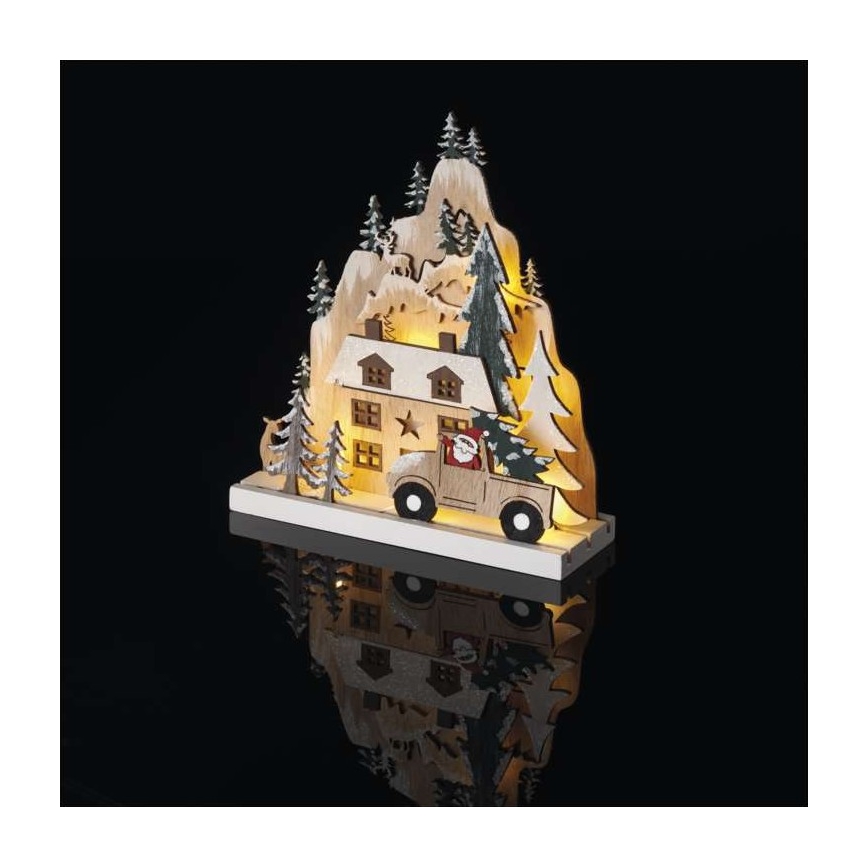 LED juldekoration  10xLED/2xAA beige 