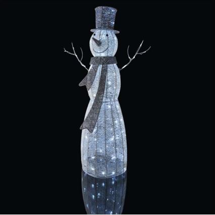 LED juldekoration 120xLED/2,8W/230V 124 cm snögubbe
