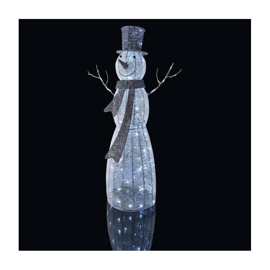 LED juldekoration 120xLED/2,8W/230V 124 cm snögubbe