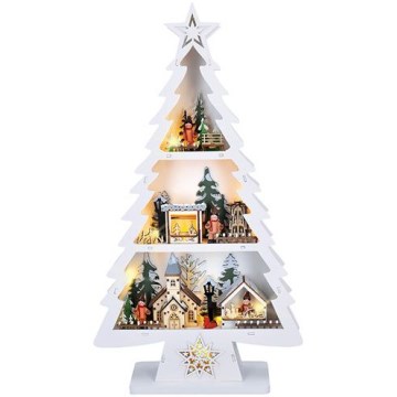 LED-juldekoration 13xLED/2xAA trägran