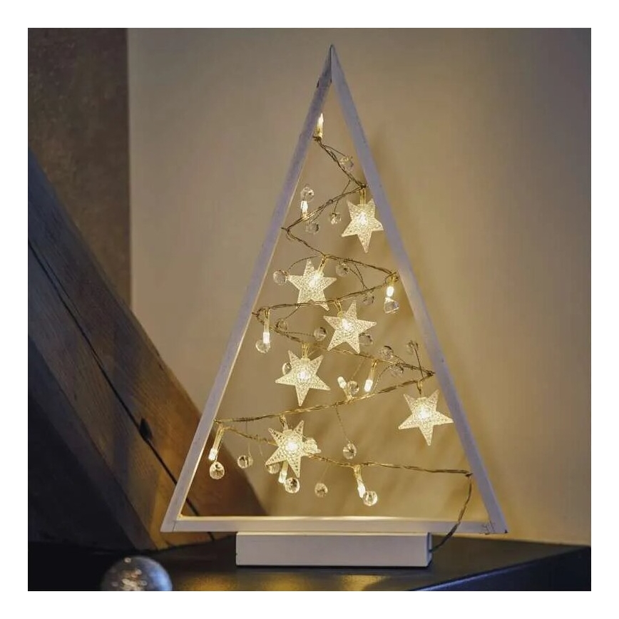 LED Juldekoration 15xLED/2xAA gran