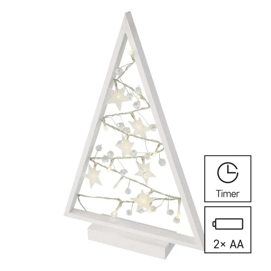 LED Juldekoration 15xLED/2xAA gran