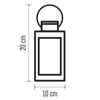 LED juldekoration  1xLED/3xAAA svart 