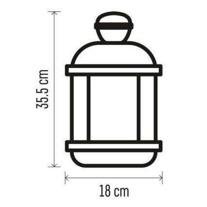 LED juldekoration  1xLED/3xAAA svart 