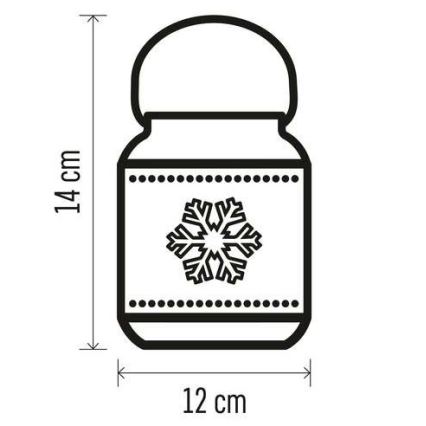 LED juldekoration  1xLED/3xAAA vit 