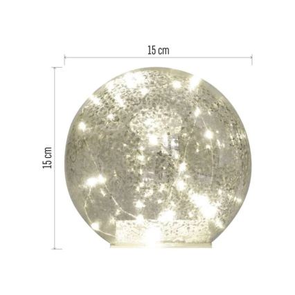 LED juldekoration 20xLED/3xAA kulor Ø 15 cm