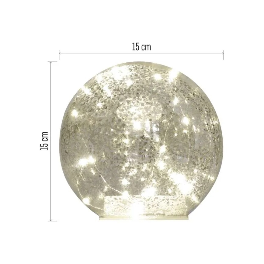 LED juldekoration 20xLED/3xAA kulor Ø 15 cm