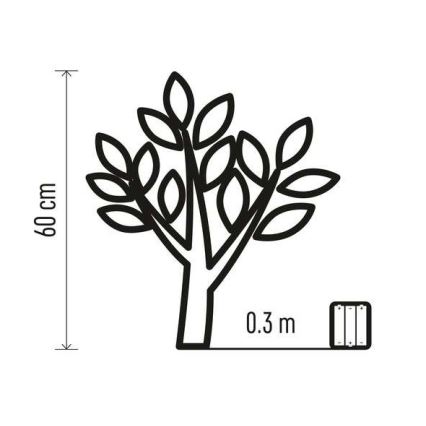 LED juldekoration  24xLED/3xAA