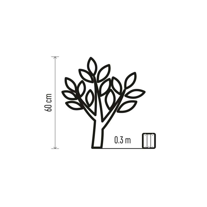LED juldekoration  24xLED/3xAA
