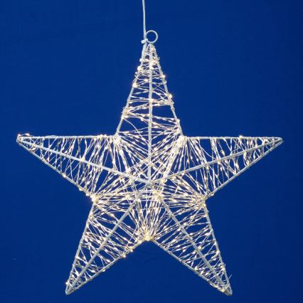 LED-juldekoration 320xLED/230V 45 cm stjärna varmvitt ljus