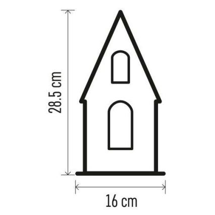 LED juldekoration  3xLED/2xAA beige 