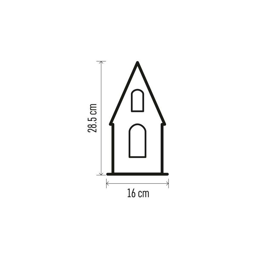 LED juldekoration  3xLED/2xAA beige 