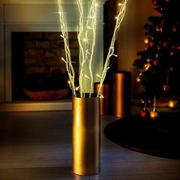 LED Juldekoration 40xLED/3xAA vit