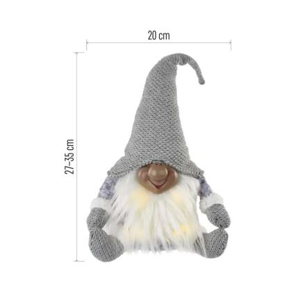 LED Juldekoration 4xLED/3xAA tomte