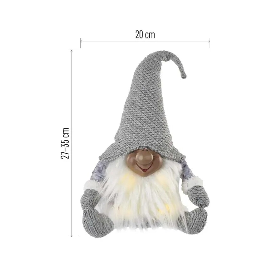 LED Juldekoration 4xLED/3xAA tomte