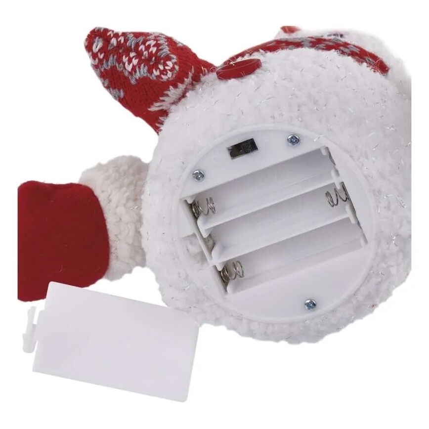 LED juldekoration 4xLED/3xAAA snögubbe