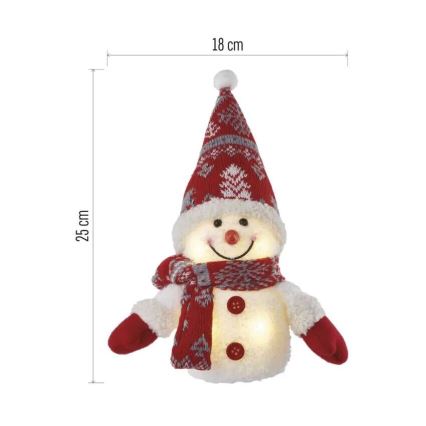 LED juldekoration 4xLED/3xAAA snögubbe