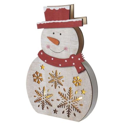 LED juldekoration  5xLED/2xAA Snögubbe 