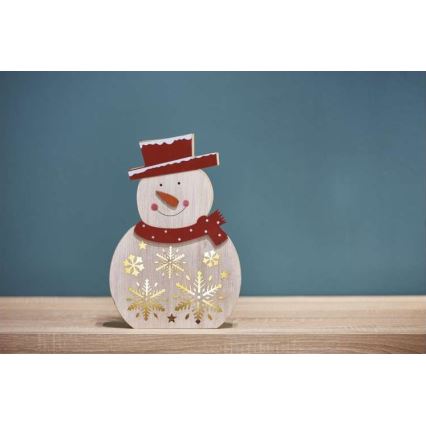 LED juldekoration  5xLED/2xAA Snögubbe 