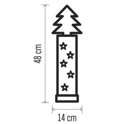 LED juldekoration  5xLED/2xAA träd