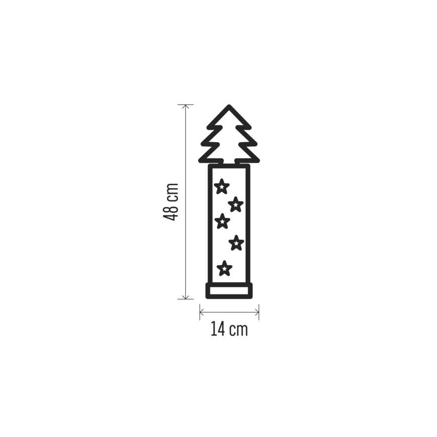 LED juldekoration  5xLED/2xAA träd