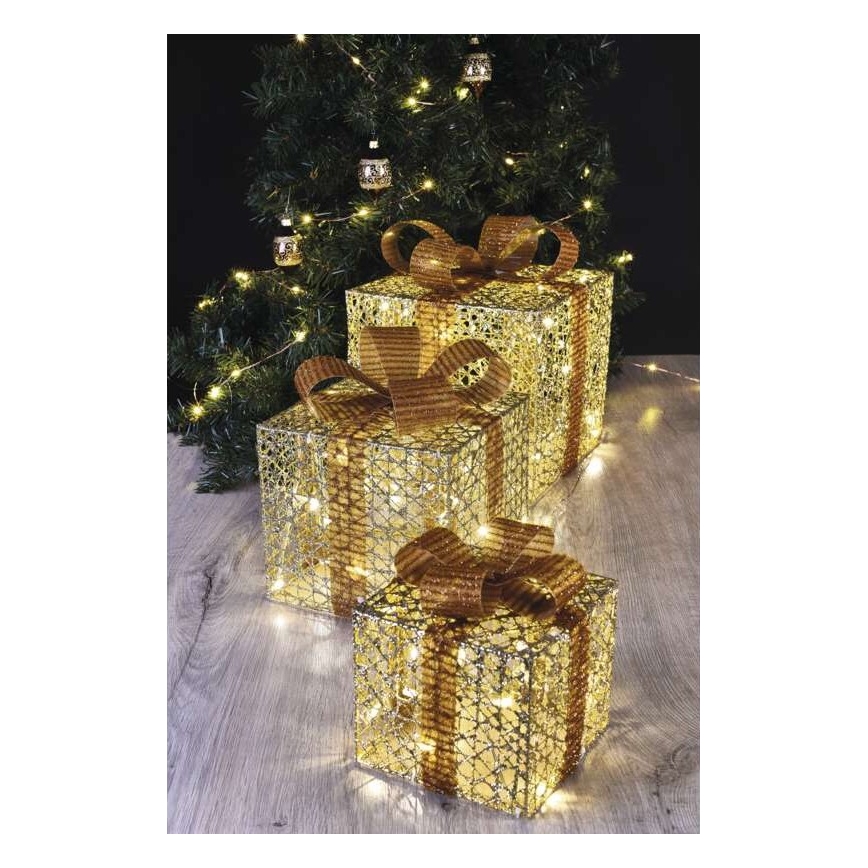 LED juldekoration  72xLED/1,35W/230V gyllene