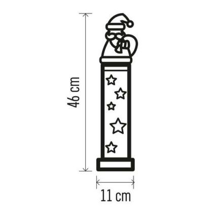 LED juldekoration  7xLED/2xAA santa