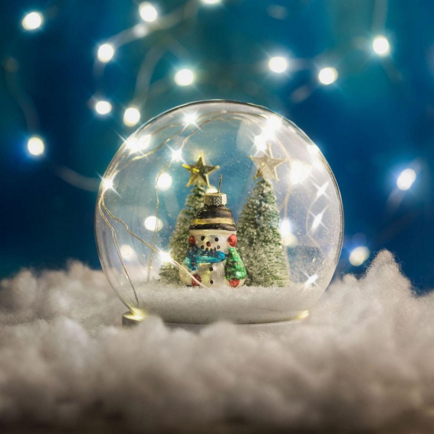 LED Juldekoration 7xLED/2xAA snögubbe