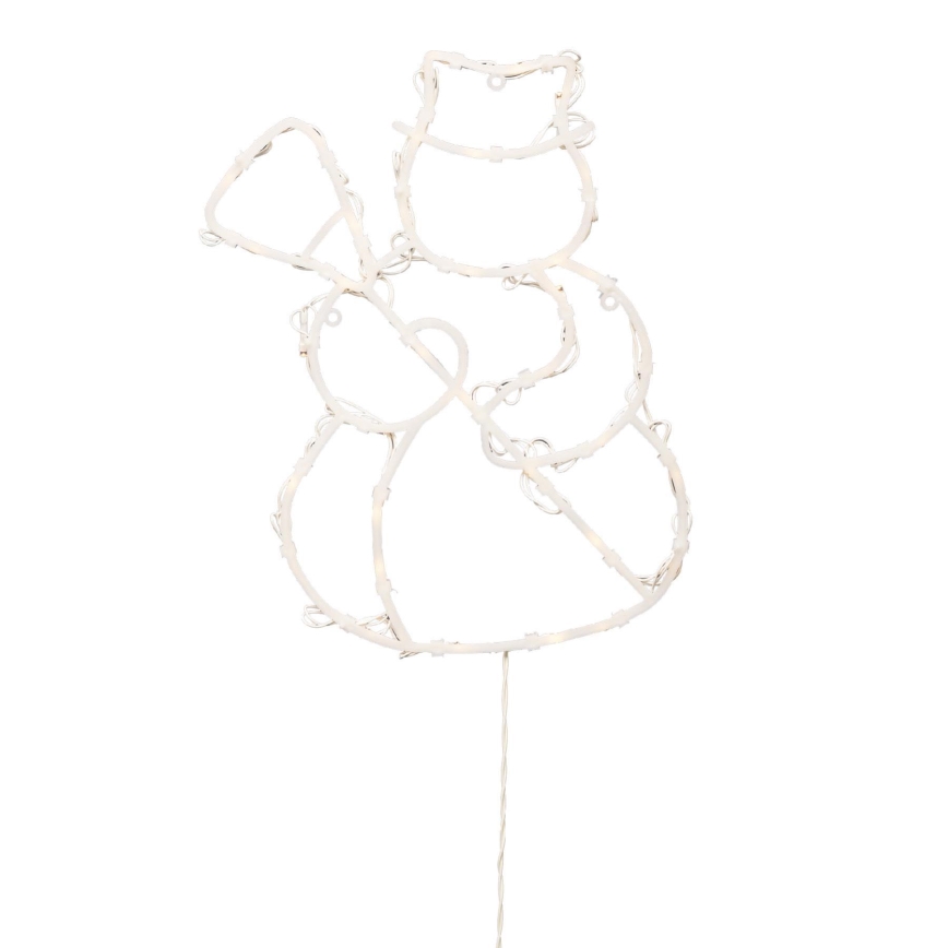 LED juldekoration för fönster 35xLED/230V IP44 snögubbe varmvit