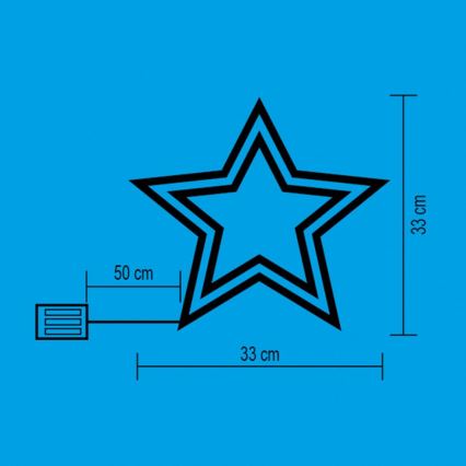 LED juldekoration för fönster 35xLED/3xAA varm vit